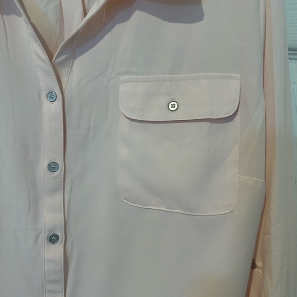 NWT Notations  Light Pink Button Down Front Long Sleeve Blouse - Picture 4 of 9